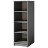 MEHRZWECKSCHRANK 50/150/68 cm  in Grau  - Eichefarben/Schwarz, Basics, Holzwerkstoff/Kunststoff (50/150/68cm) - MID.YOU