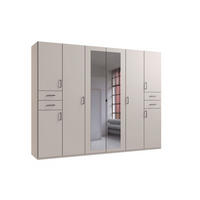 DREHTÜRENSCHRANK Kaschmir  - Kaschmir/Schwarz, Basics, Holzwerkstoff (270/208/58cm) - P & B