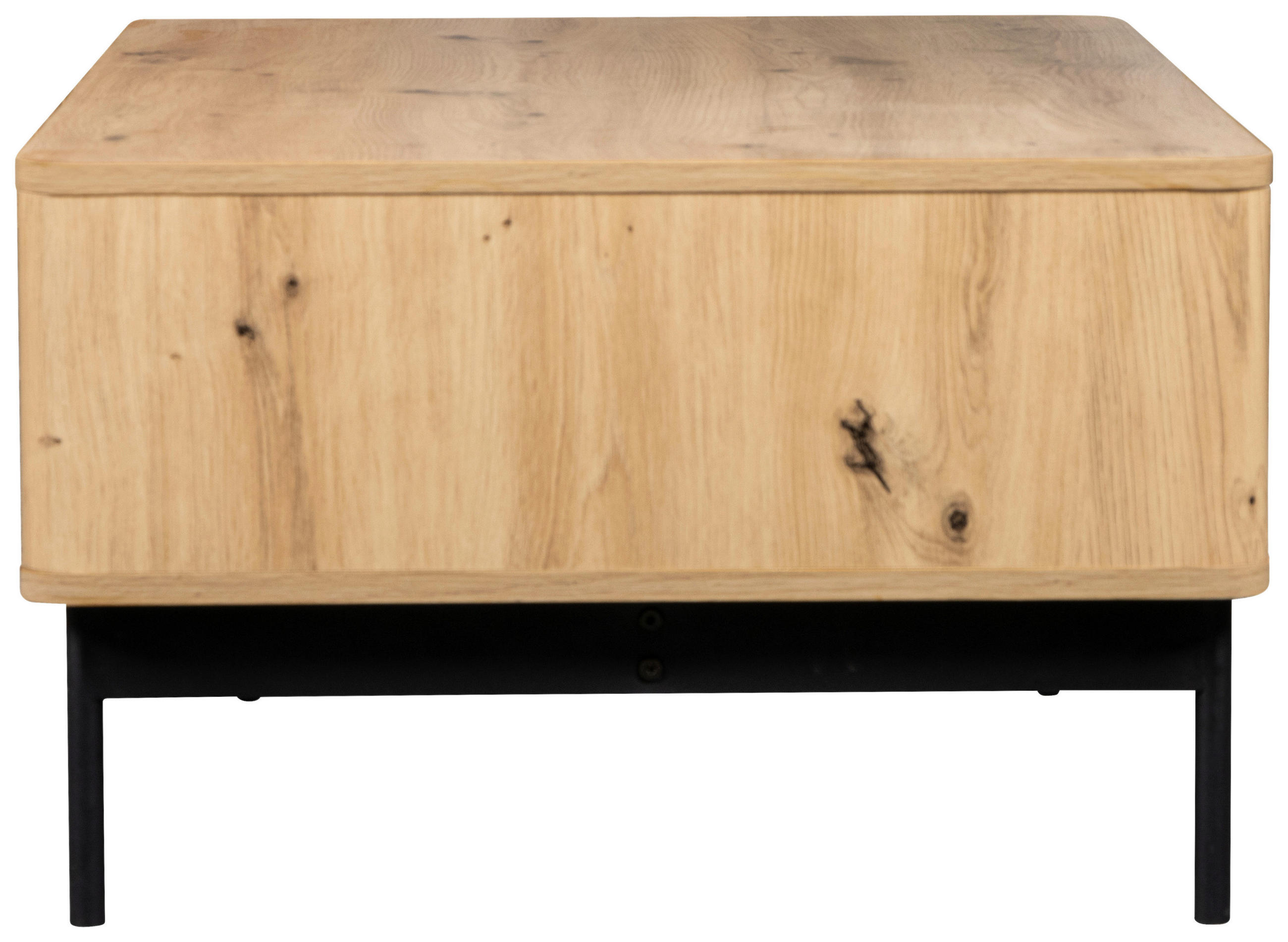 COUCHTISCH 110/60/37 cm rechteckig Schwarz, Eiche Artisan  - Schwarz/Eiche Artisan, Design, Holzwerkstoff/Metall (110/60/37cm) - MID.YOU