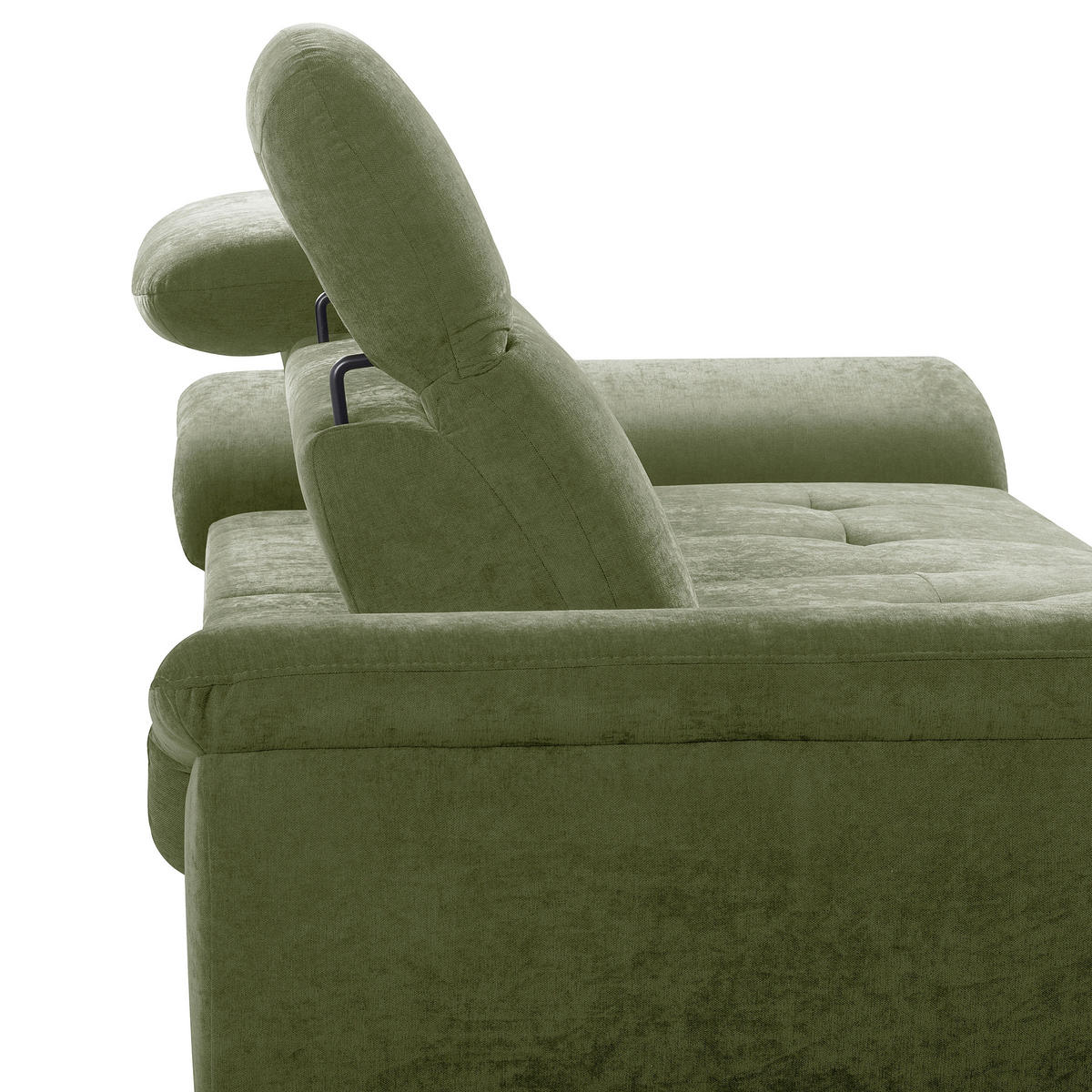 ECKSOFA  Webstoff Grün  - Schwarz/Grün, Design, Textil/Metall (195/268cm) - Livetastic