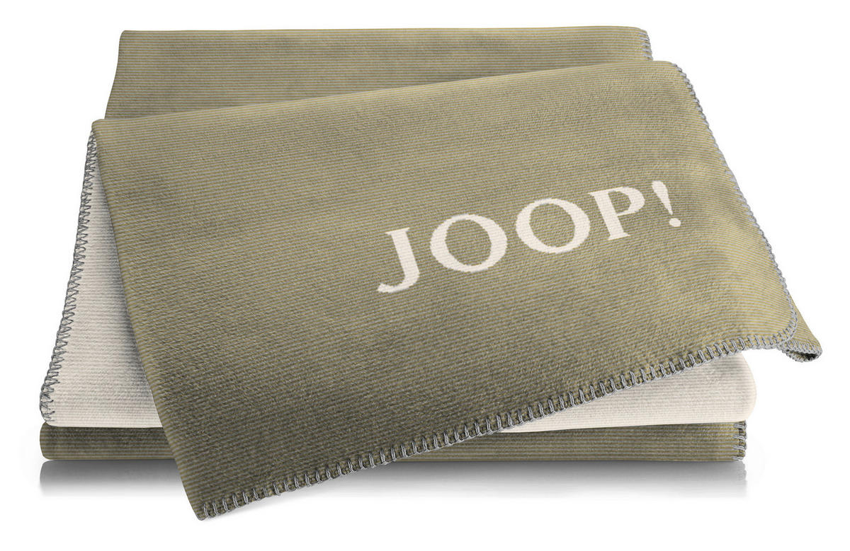 WOHNDECKE MELANGE DOUBLEFACE 150/200 cm  - Naturfarben/Olivgrün, Design, Textil (150/200cm) - Joop!
