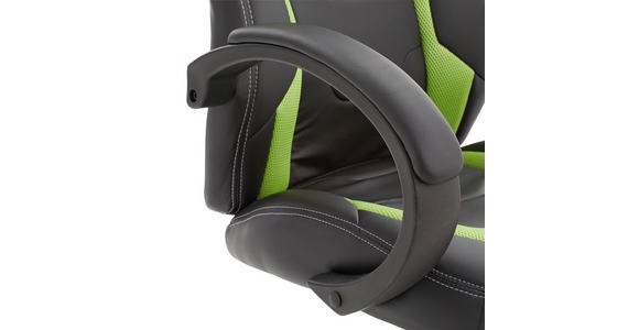 GAMINGSTUHL Grün, Schwarz Metall, Kunststoff, Textil   - Schwarz/Grün, Design, Kunststoff/Textil (61/110-120/63cm) - Carryhome