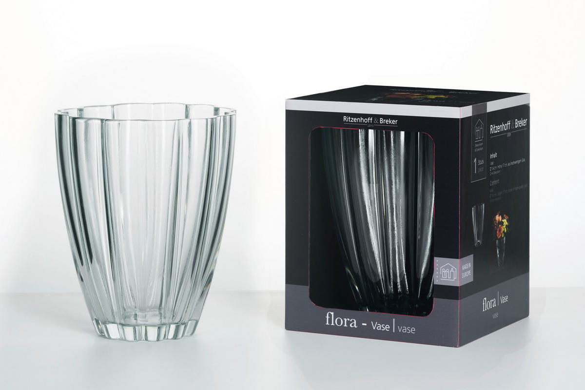 VASE 17,5 cm  - Basics, Glas (14,5/14,5/17,5cm)