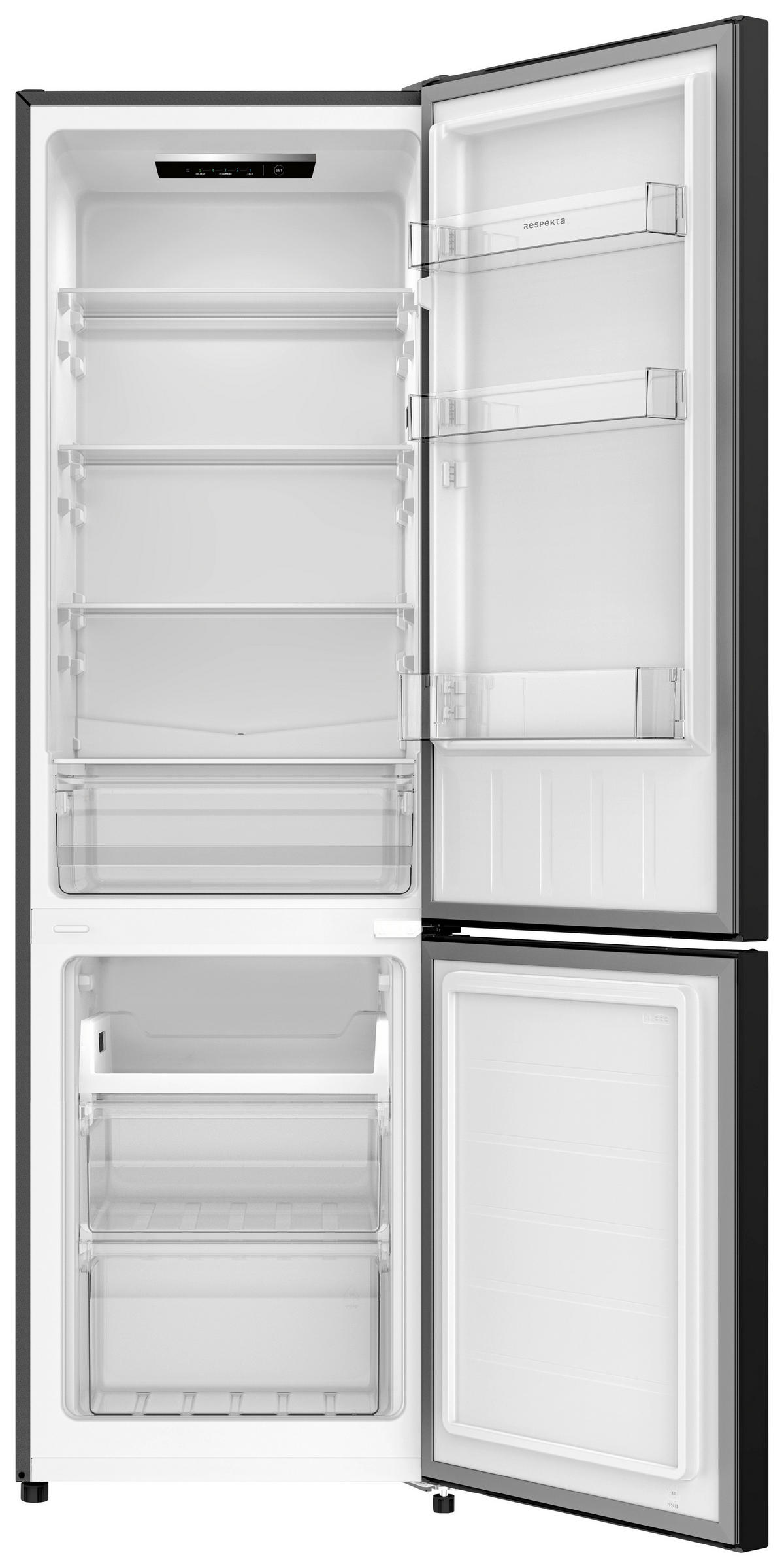 KYL-/FRYSKOMBINATION KG176S-52  - svart, Basics, metall/glas (54/176/55cm) - Respekta