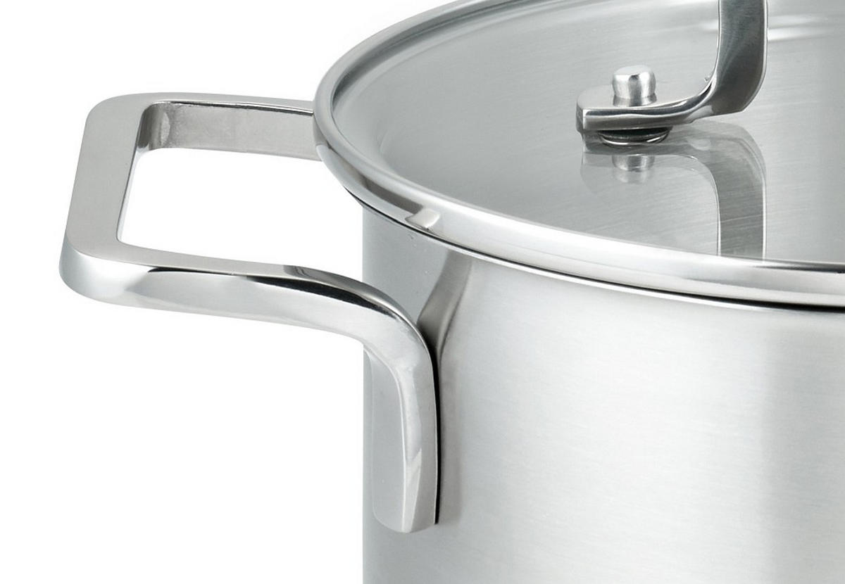 FLEISCHTOPF Topas 3,4 L  - Transparent/Silberfarben, Basics, Glas/Metall (20cm) - ELO