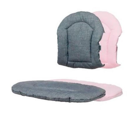 STOKKE NOMI KISSEN NOMI  - Dunkelgrau/Hellrosa, Basics, Textil (25/25/5,6cm) - Stokke