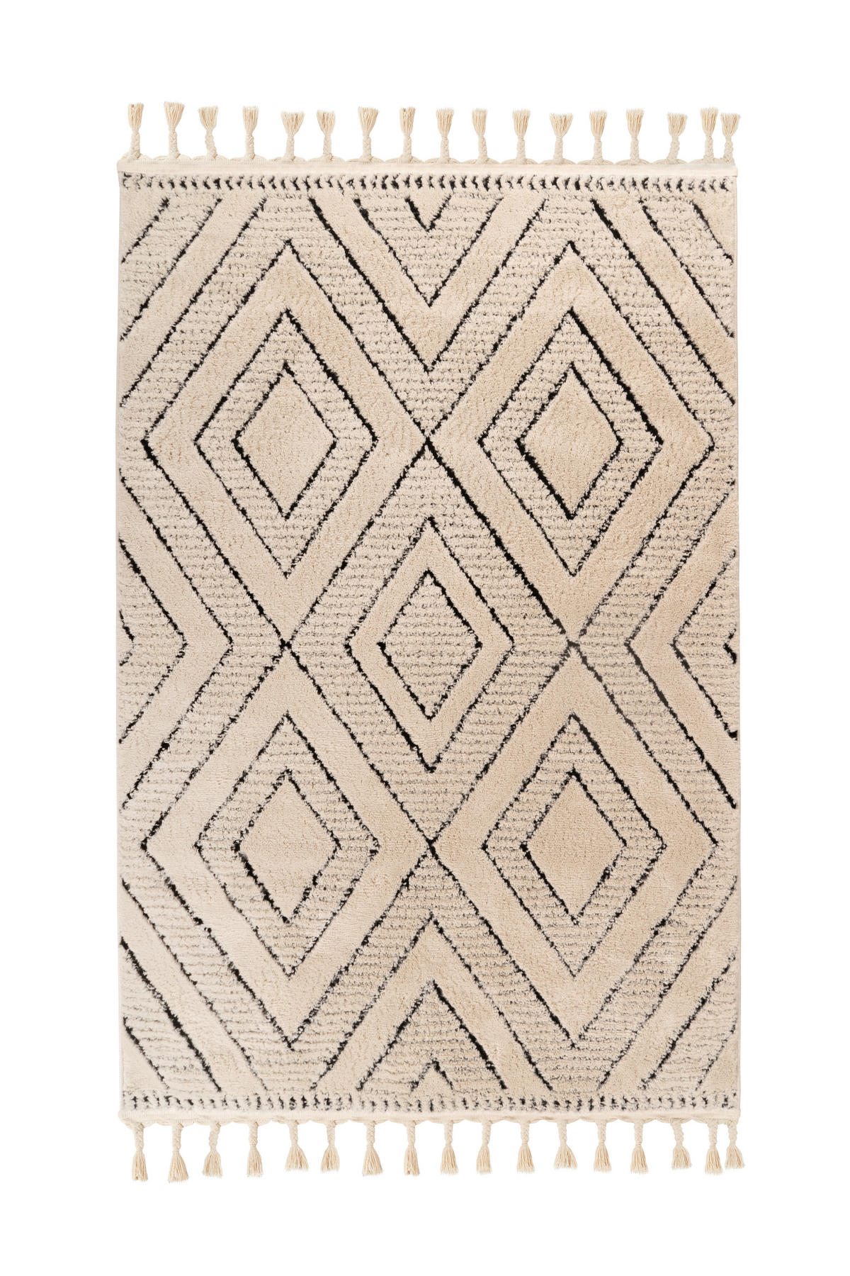 HOCHFLORTEPPICH 80/150 cm Weiß  - Weiß, KONVENTIONELL, Textil (80/150cm)