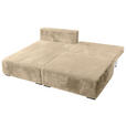 ECKSOFA in Cord Beige  - Beige/Schwarz, MODERN, Holz/Textil (145/210cm) - Carryhome