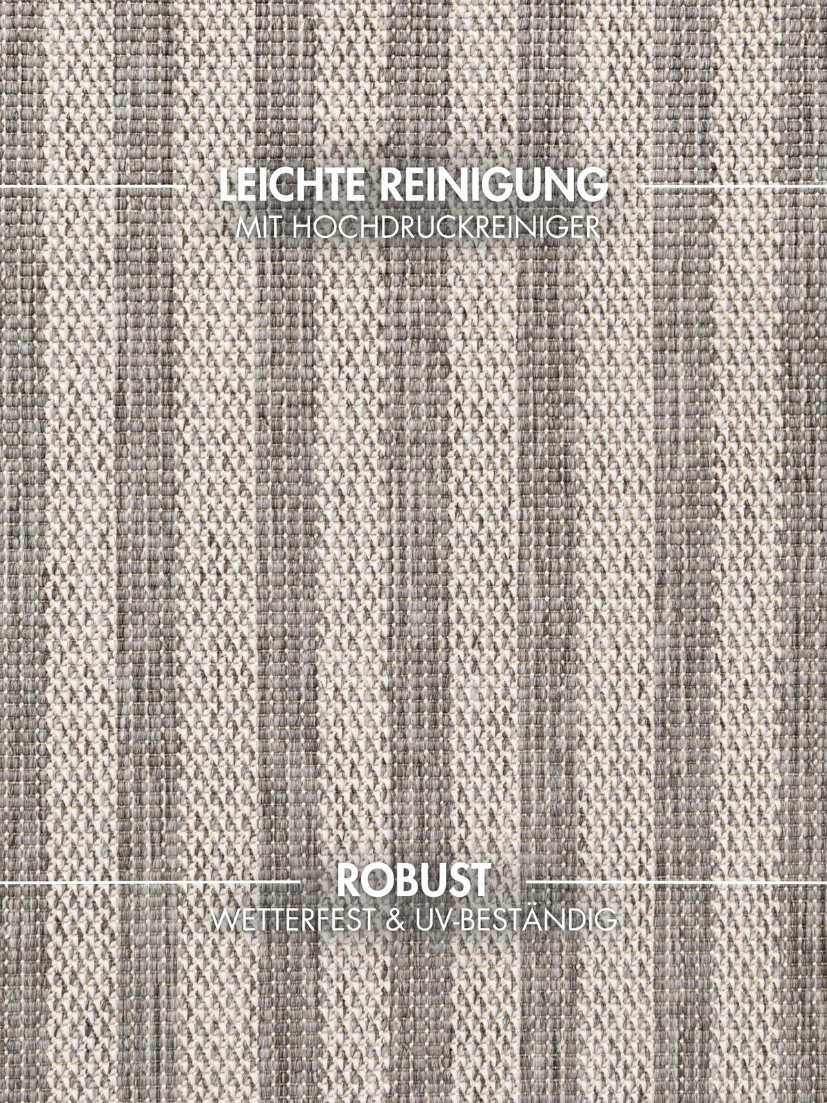 FLACHWEBETEPPICH 120/170 cm Haringey Grau, Weiß  - Weiß/Grau, Design, Kunststoff (120/170cm)