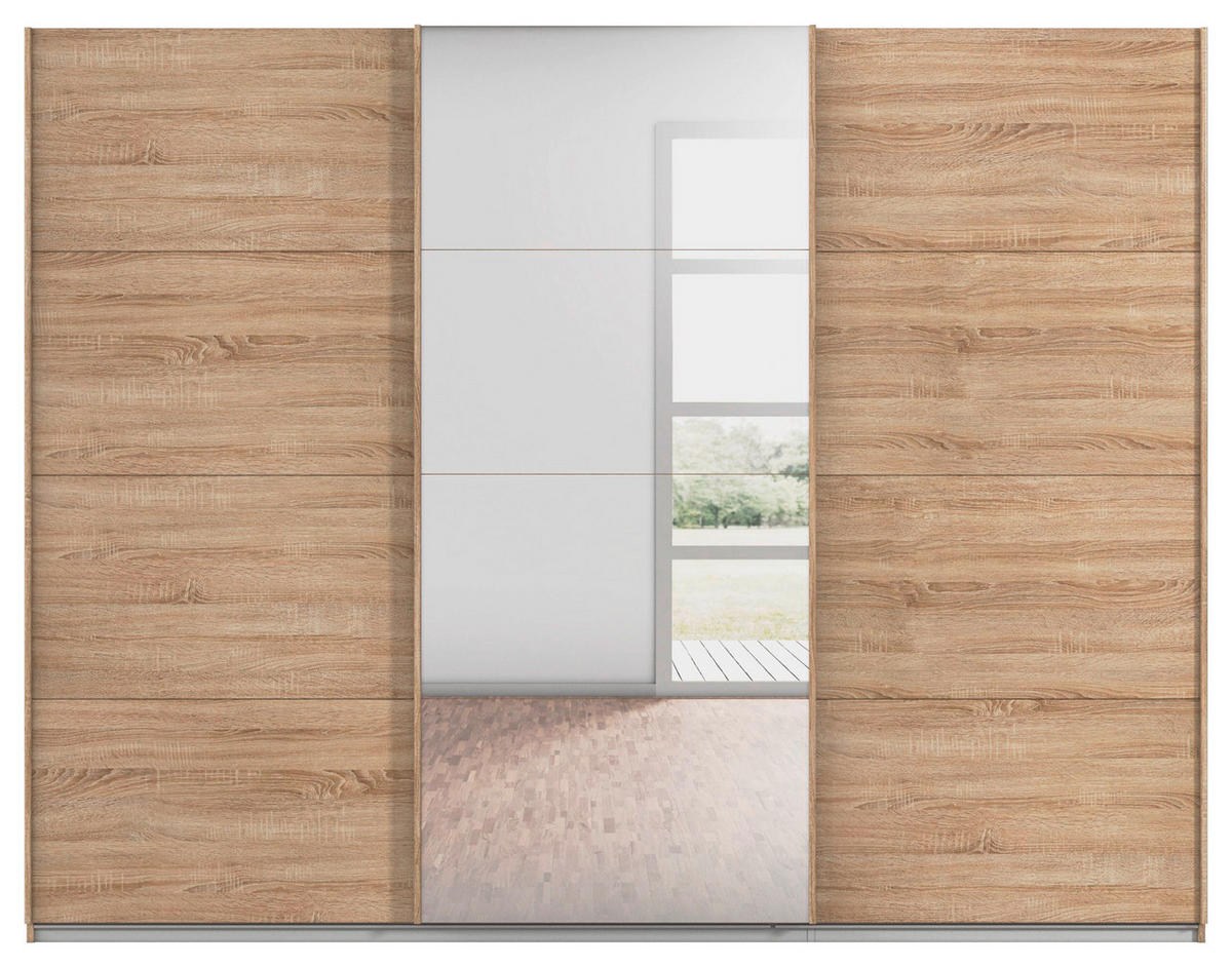 SCHWEBETÜRENSCHRANK in Sonoma Eiche  - Sonoma Eiche, Konventionell, Holzwerkstoff/Metall (271/210/62cm) - Xora