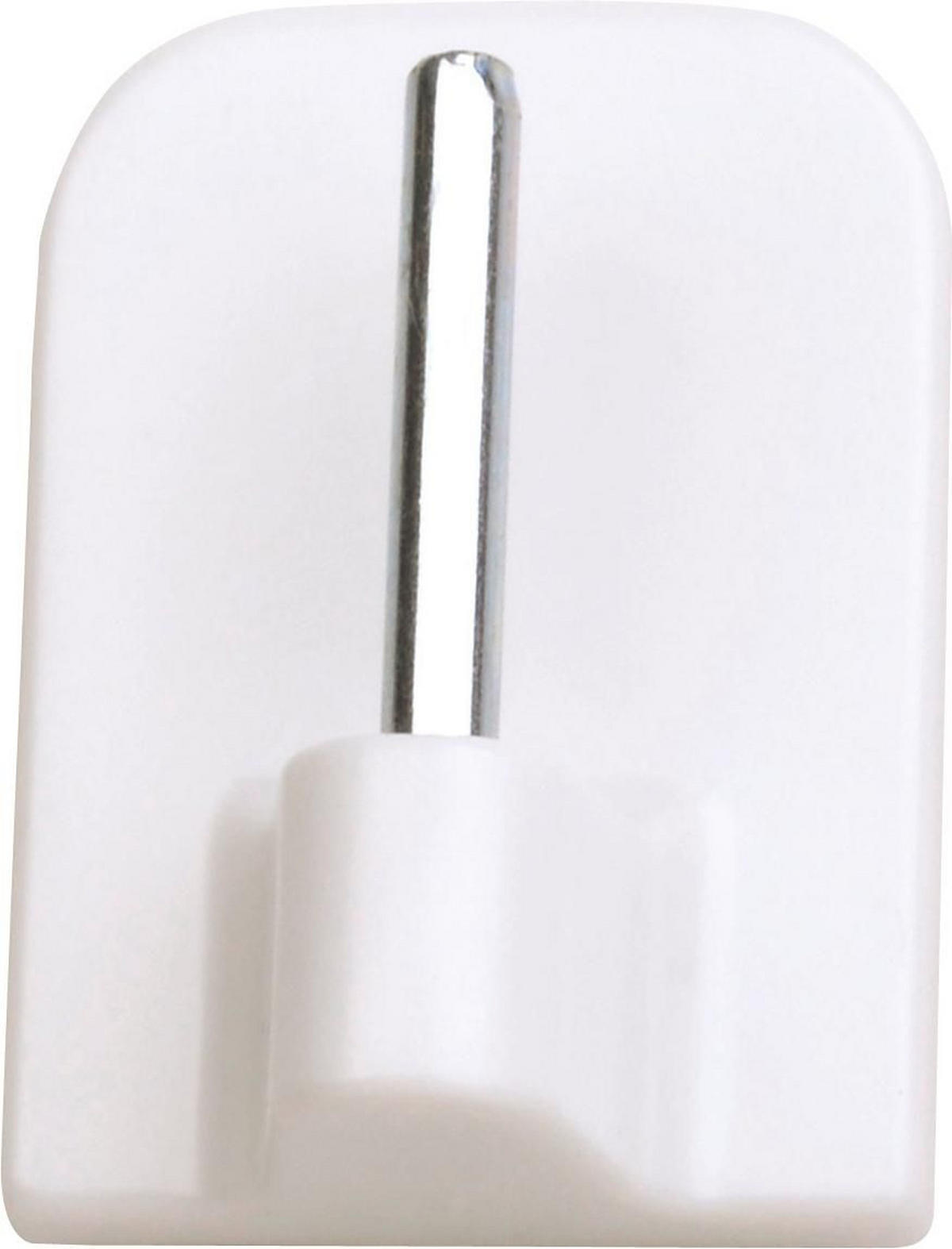SELBSTKLEBEHAKEN  - Weiss, Basics, Kunststoff (1.6/2.3cm) - Homeware