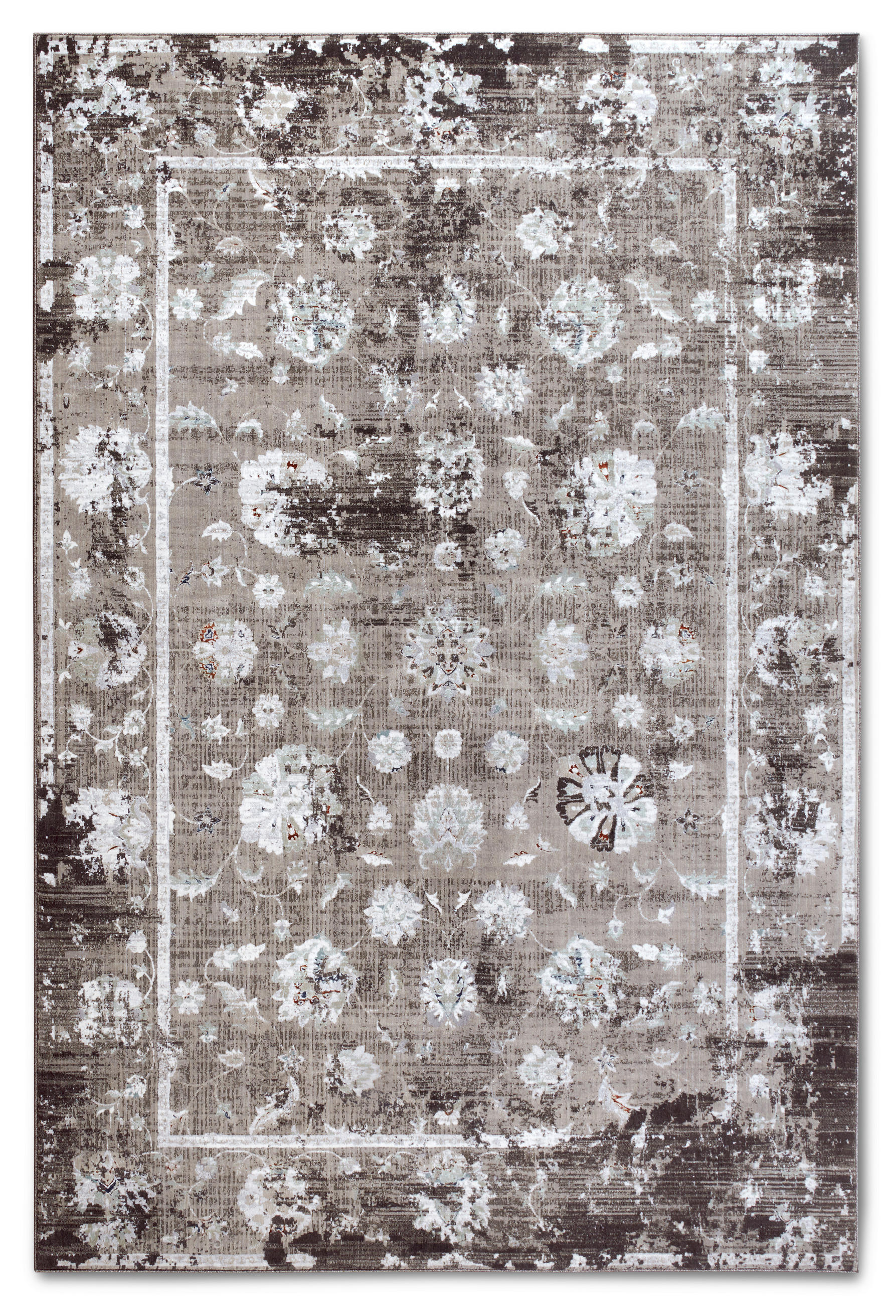 VINTAGE-TEPPICH 115/170 cm V&B 106073 Braun, Weiß  - Braun/Weiß, Design, Kunststoff/Textil (115/170cm) - Villeroy & Boch
