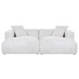 BIGSOFA in Chenille Creme  - Creme/Schwarz, MODERN, Kunststoff/Textil (234/66/178cm) - Carryhome