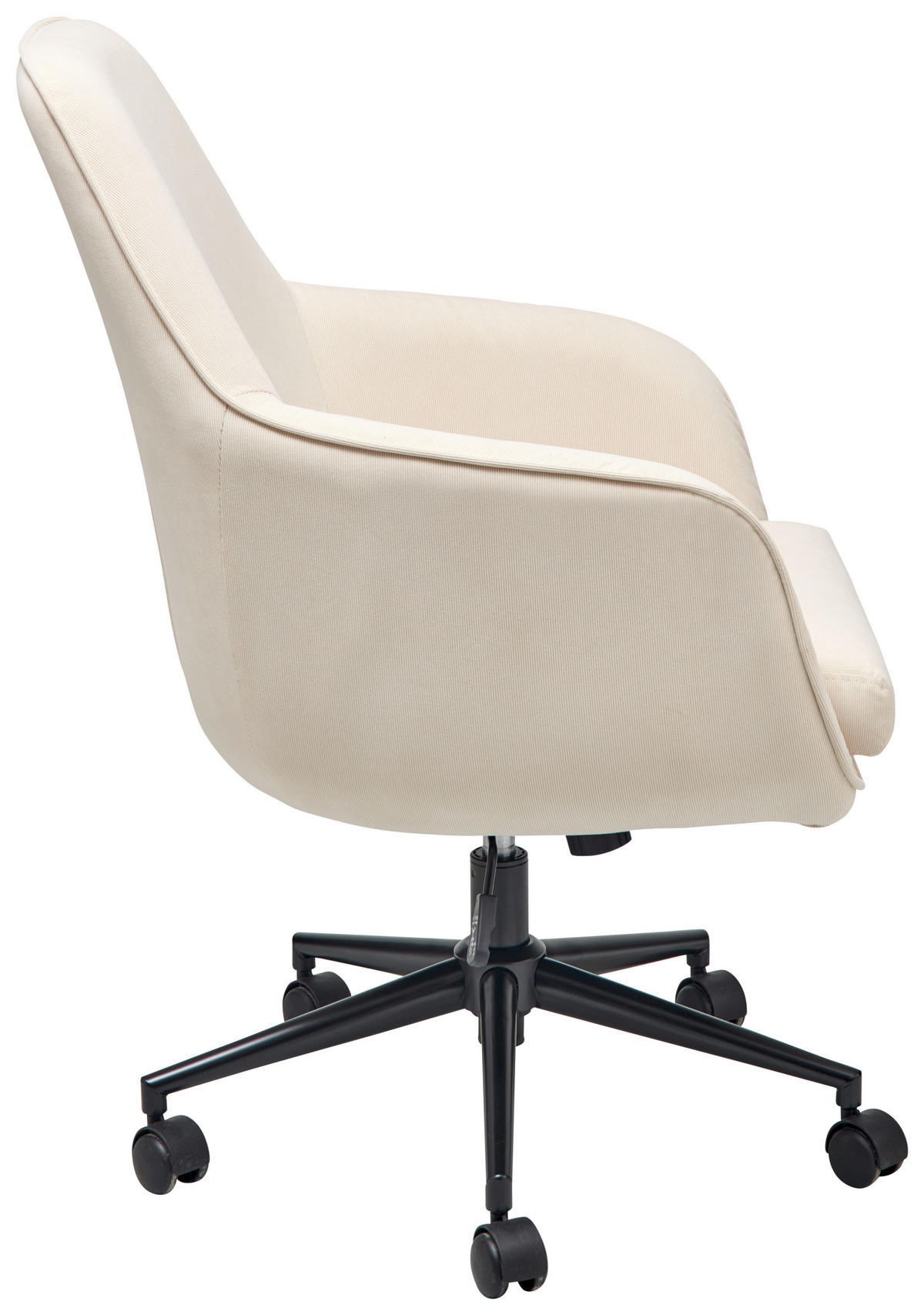 DREHSTUHL Cord Beige  - Beige/Schwarz, LIFESTYLE, Kunststoff/Textil (63/93-98/71cm) - Livetastic