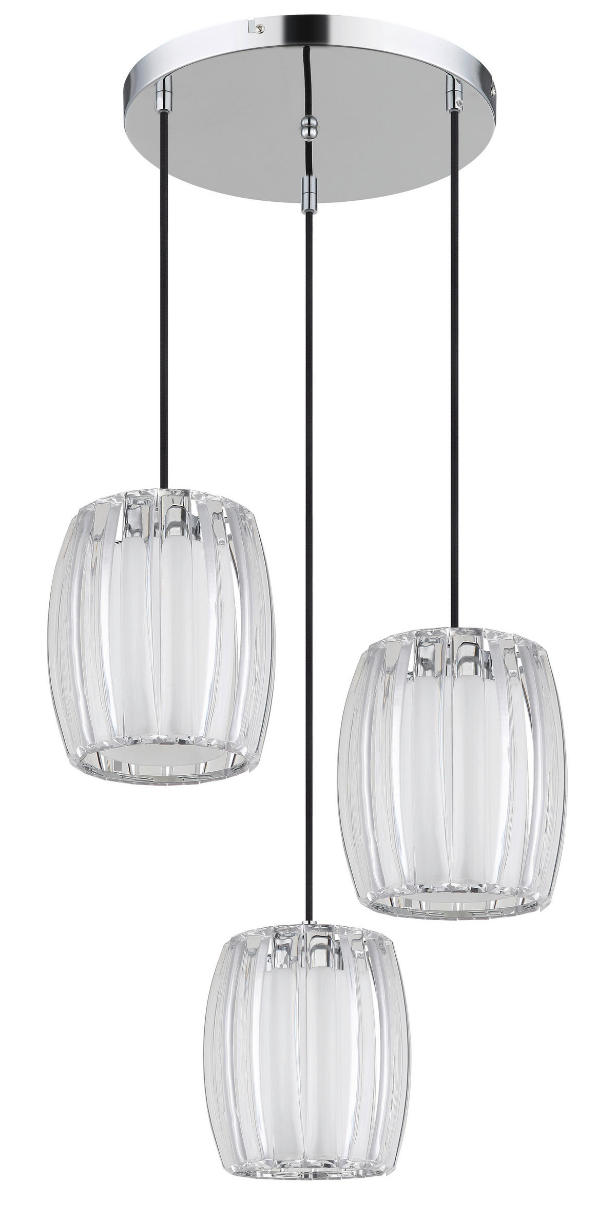 HÄNGELEUCHTE 40,5/120 cm  - Klar/Opal, Design, Glas/Kunststoff (40,5/120cm) - Globo