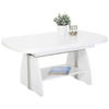 COUCHTISCH 108-157/67/53-69 cm rechteckig Weiß  - Weiß, KONVENTIONELL, Holzwerkstoff (108-157/67/53-69cm) - Boxxx