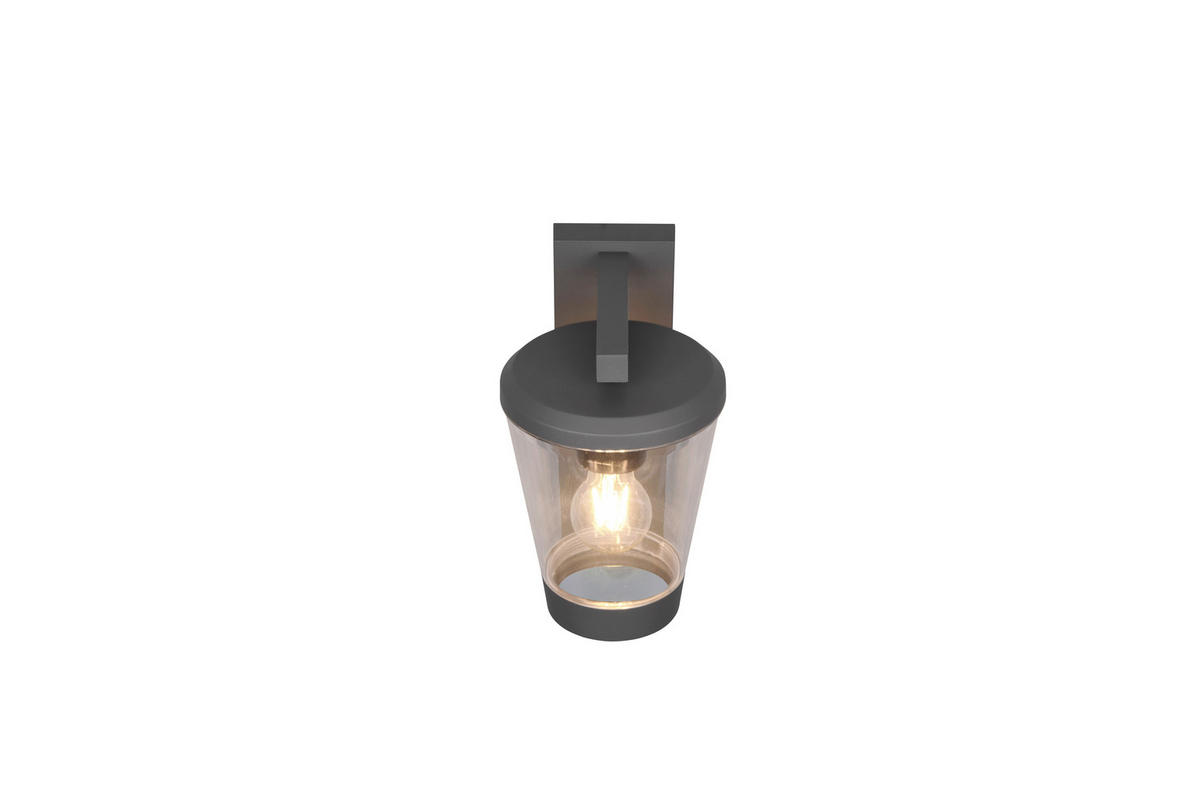 AUSSENWANDLEUCHTE - Klar/Anthrazit, Basics, Kunststoff/Metall (16/28/23cm) - Trio Leuchten