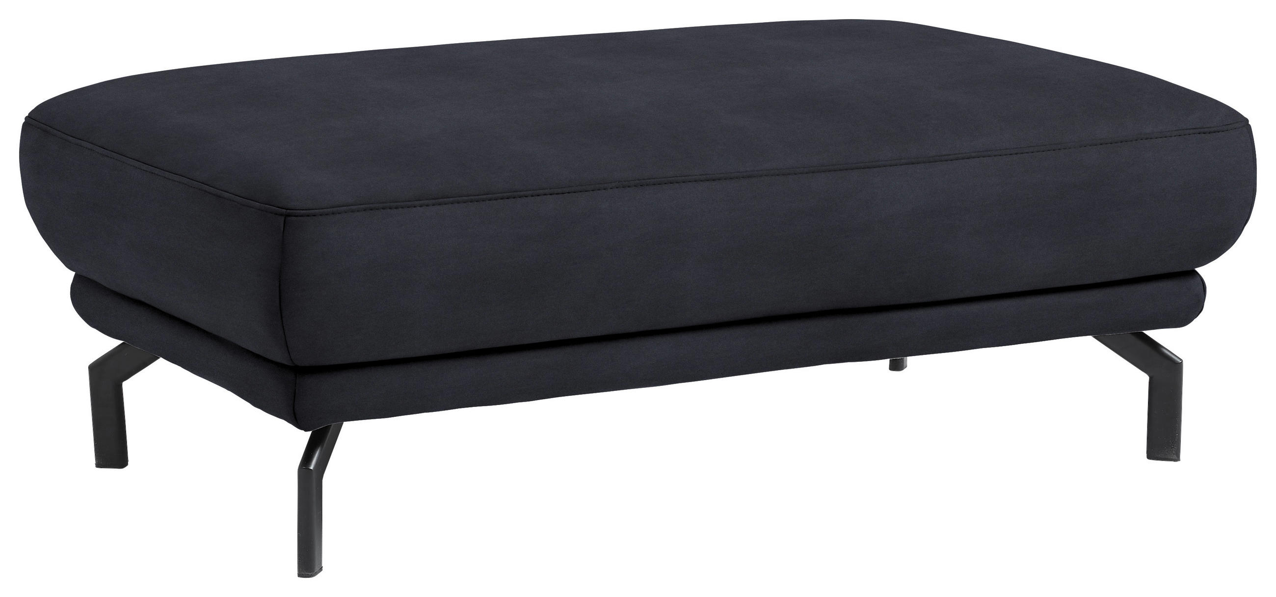 HOCKER in Textil Dunkelblau  - Schwarz/Dunkelblau, Design, Textil/Metall (127/46/72cm) - Dieter Knoll