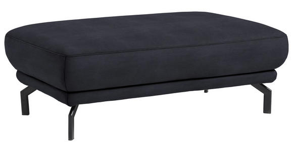 HOCKER in Textil Dunkelblau - Schwarz/Dunkelblau, Design, Textil/Metall (127/46/72cm) - Dieter Knoll