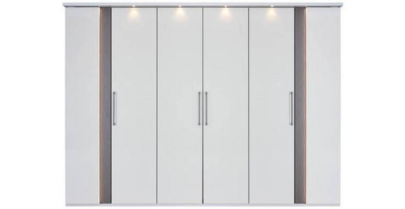 DREHTÜRENSCHRANK in Grau - Chromfarben/Grau, Design, Glas/Holzwerkstoff (300/216/59cm) - Dieter Knoll