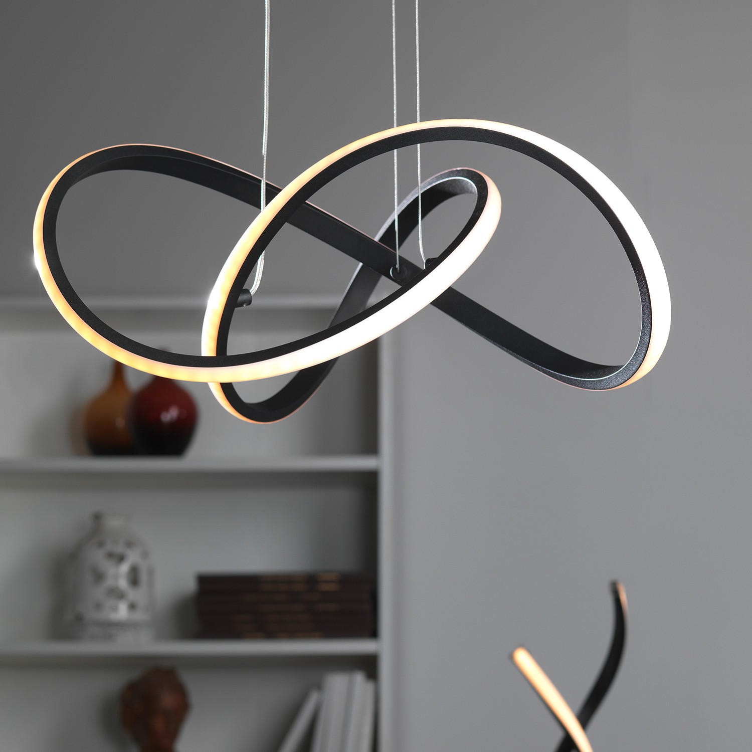 LED-HÄNGELEUCHTE 48/100 cm   - Schwarz, Design, Kunststoff/Metall (48/100cm)