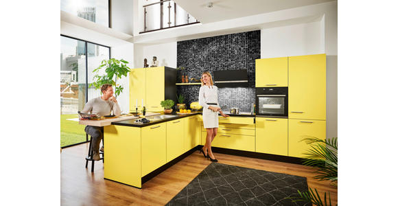 EINBAUKÜCHE   - Gelb, Design, Holzwerkstoff - Novel