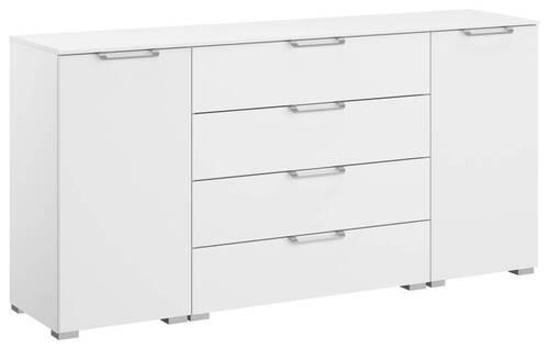 SIDEBOARD 160/81/42 cm  in Weiß  - Silberfarben/Alufarben, Design, Holzwerkstoff/Kunststoff (160/81/42cm) - Novel