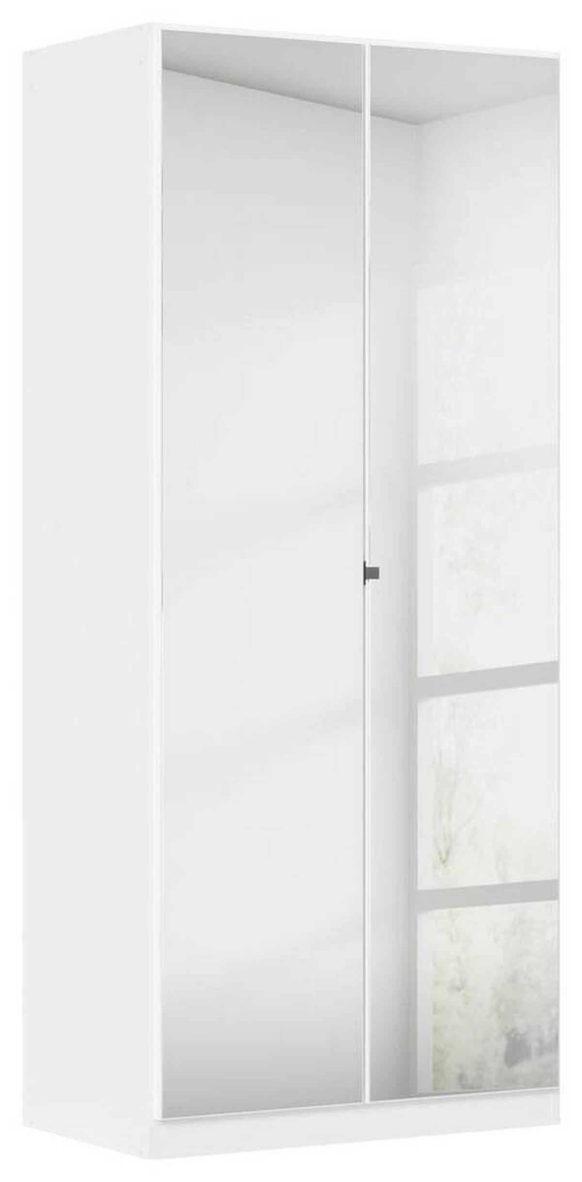 Dulap Cu Uși Rotative, 91/210/54 cm, argintiu, alb - argintiu/alb, Basics, metal/material pe bază de lemn (91/210/54cm)