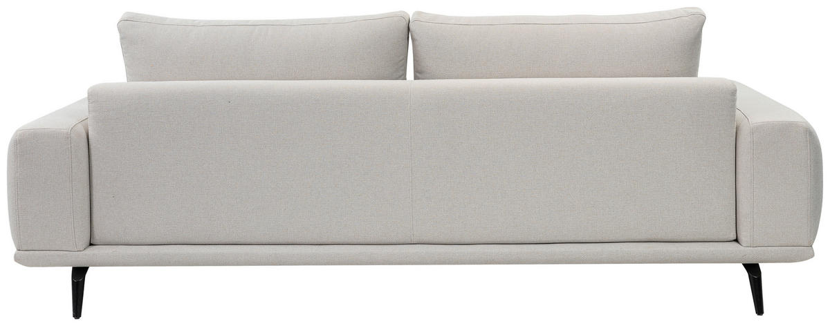 3-SITZER-SOFA in Webstoff Creme  - Creme/Schwarz, Modern, Textil/Metall (242/89/115cm) - MID.YOU