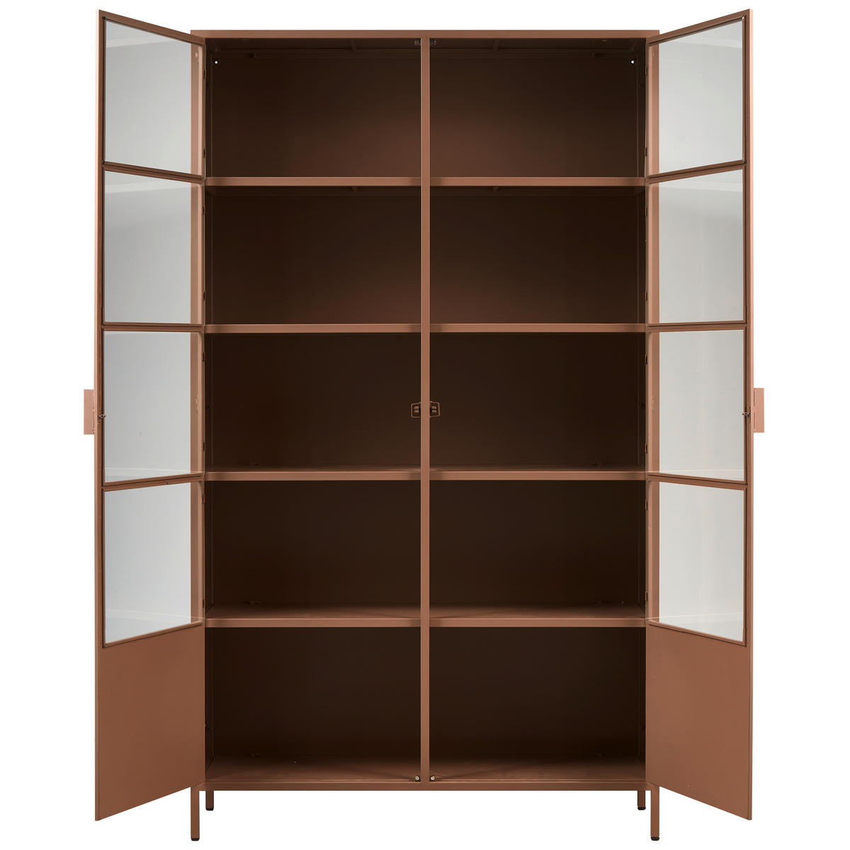 VITRINE in Braun  - Braun, Design, Glas/Metall (110/189/43cm) - Livetastic