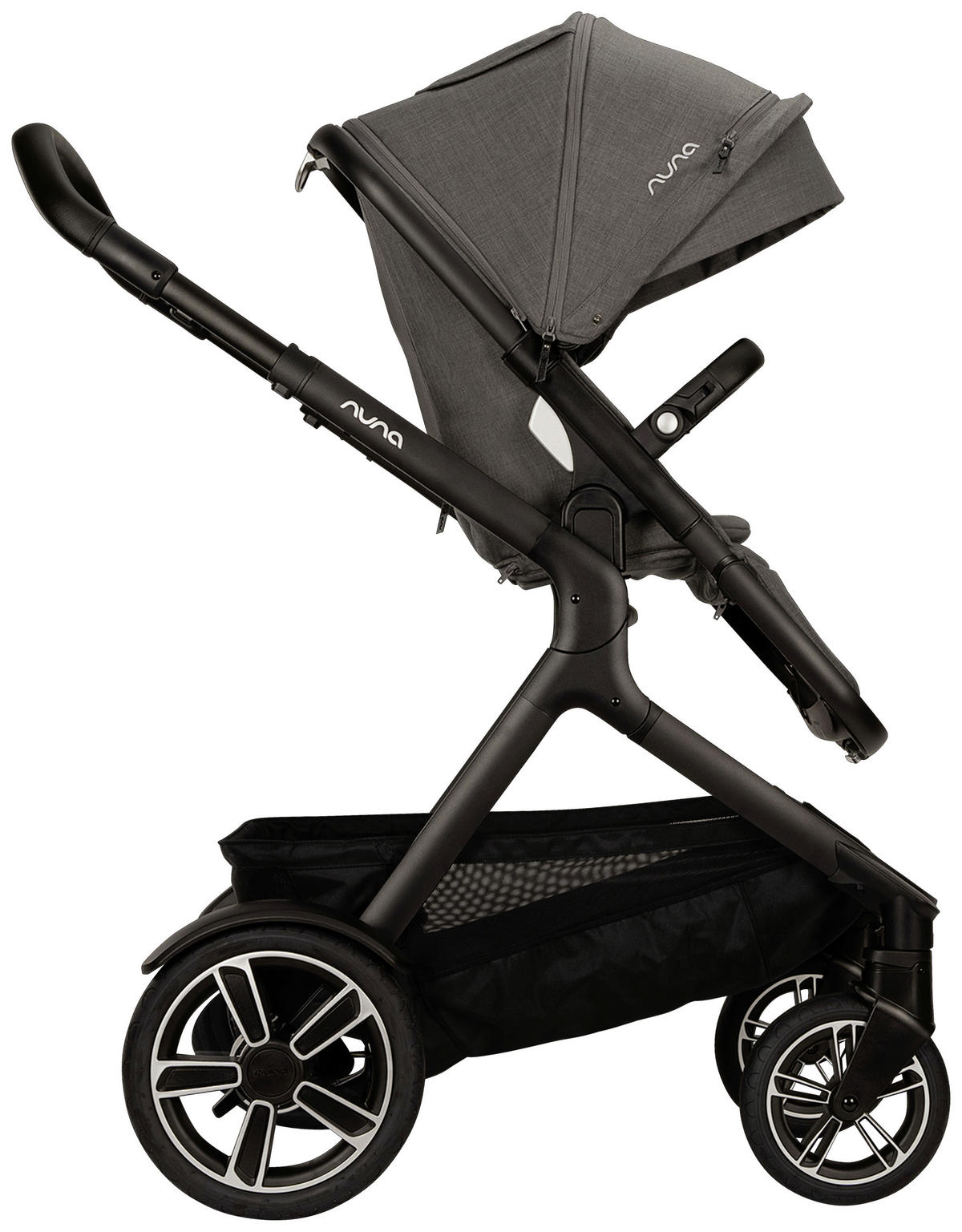 GESCHWISTERWAGEN Demi next  - Schwarz, Basics, Metall (63/123/83cm) - Nuna