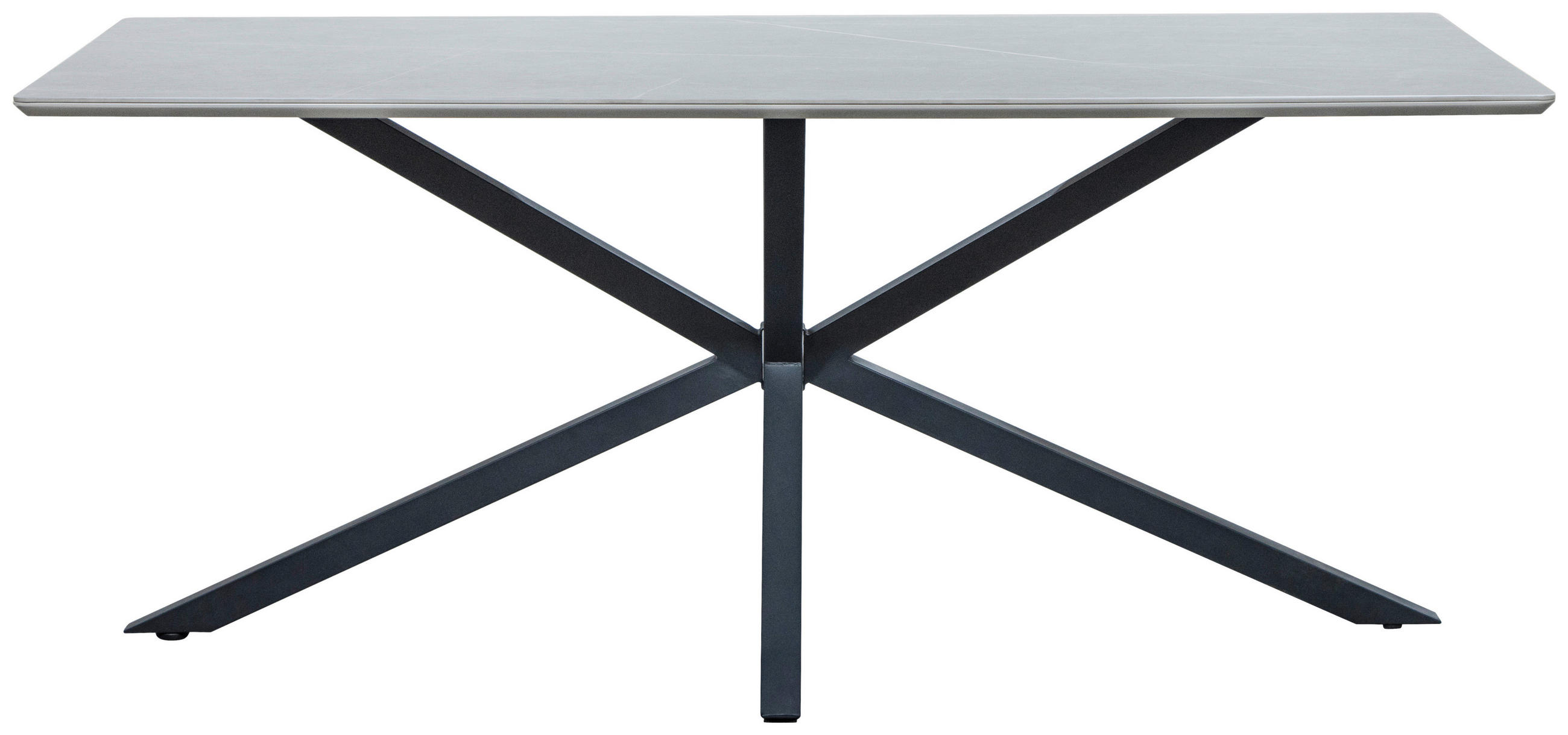 ESSTISCH in Metall, Keramik, Holzwerkstoff 180/90/76 cm  - Hellgrau/Schwarz, Design, Keramik/Holzwerkstoff (180/90/76cm) - Boxxx