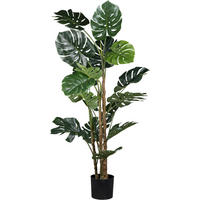 KUNSTPFLANZE Split Philodendron 160 cm  - Schwarz/Braun, Basics, Kunststoff (160cm)