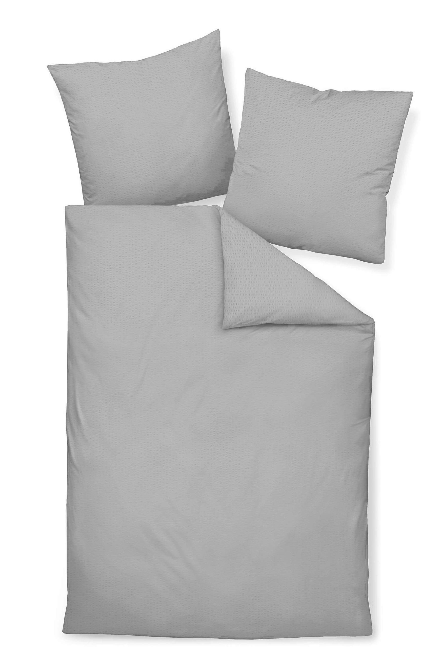 BETTWÄSCHE Seersucker 200/220 cm  - Platinfarben, Basics, Textil (200/220cm) - Janine