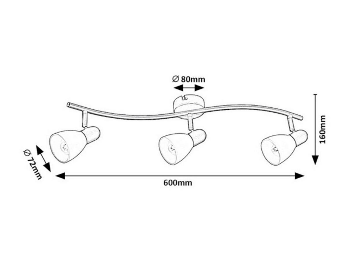 REFLEKTOR SOMA  - bela/crna, Osnovno, staklo/metal (62/7,2/16cm)