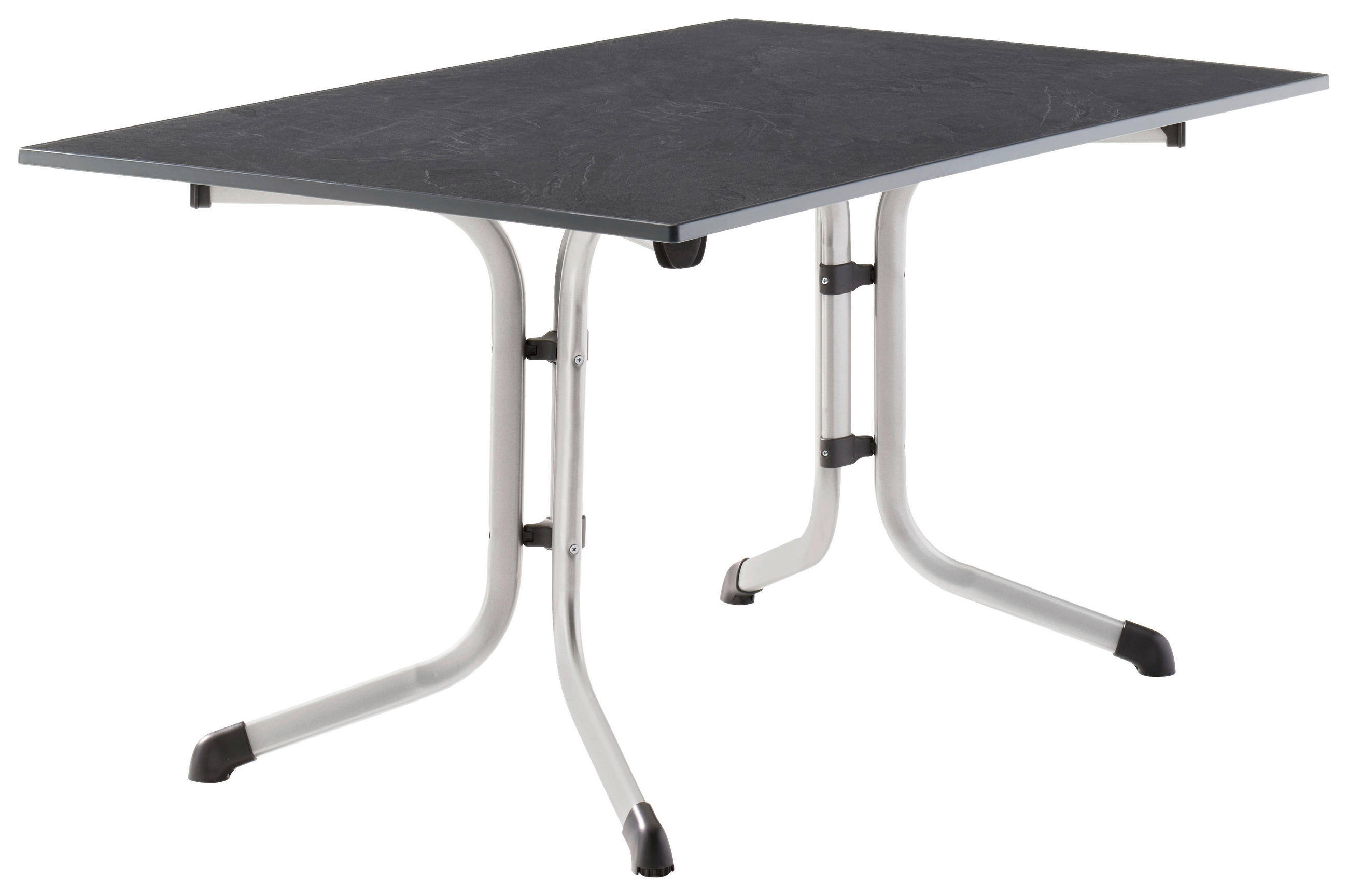 GARTENKLAPPTISCH 140/90/73 cm Metall, Kunststoff rechteckig - Anthrazit/Graphitfarben, Basics, Kunststoff/Metall (140/90/73cm) - Sieger