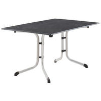 GARTENKLAPPTISCH 140/90/73 cm Kunststoff, Metall rechteckig  - Anthrazit/Graphitfarben, Basics, Kunststoff/Metall (140/90/73cm) - Sieger