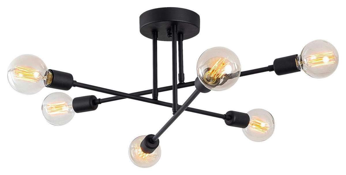 HÄNGELEUCHTE 64/30 cm   - Schwarz, Design, Metall (64/30cm) - P & B