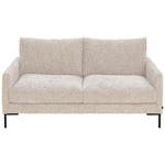 2,5-SITZER  in Webstoff Creme  - Creme/Schwarz, KONVENTIONELL, Textil/Metall (176/78/90cm) - Hom`in