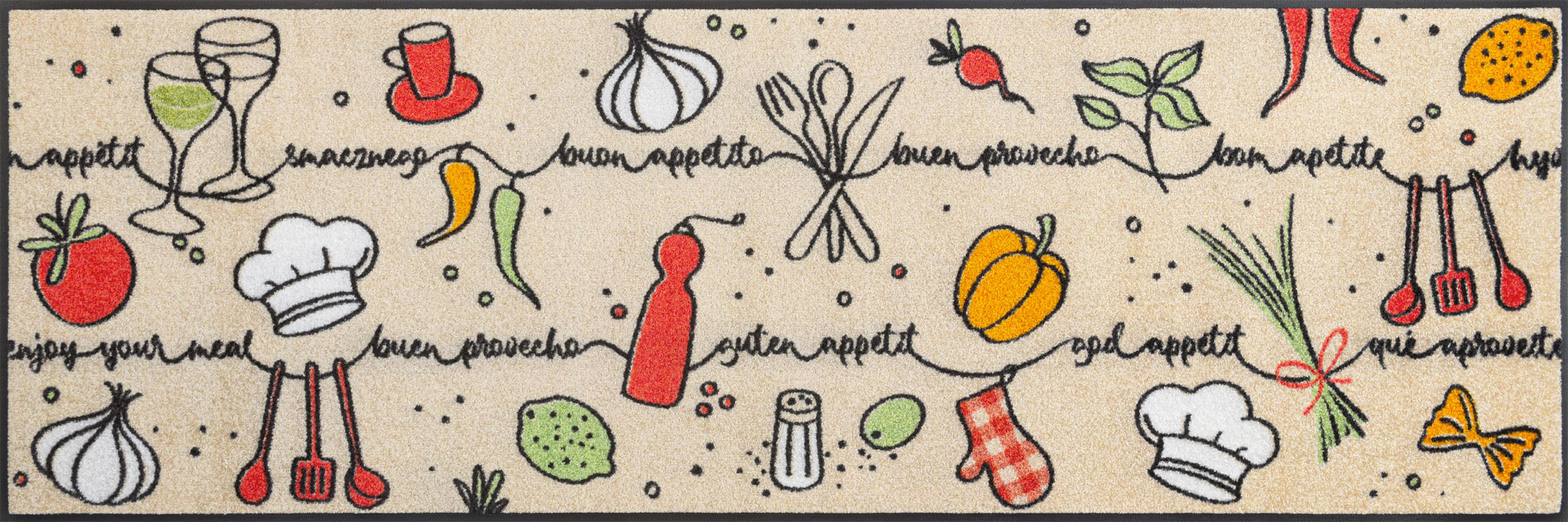 wash+dry Läufer Flavour Trail Mehrfarbig 60x180 cm