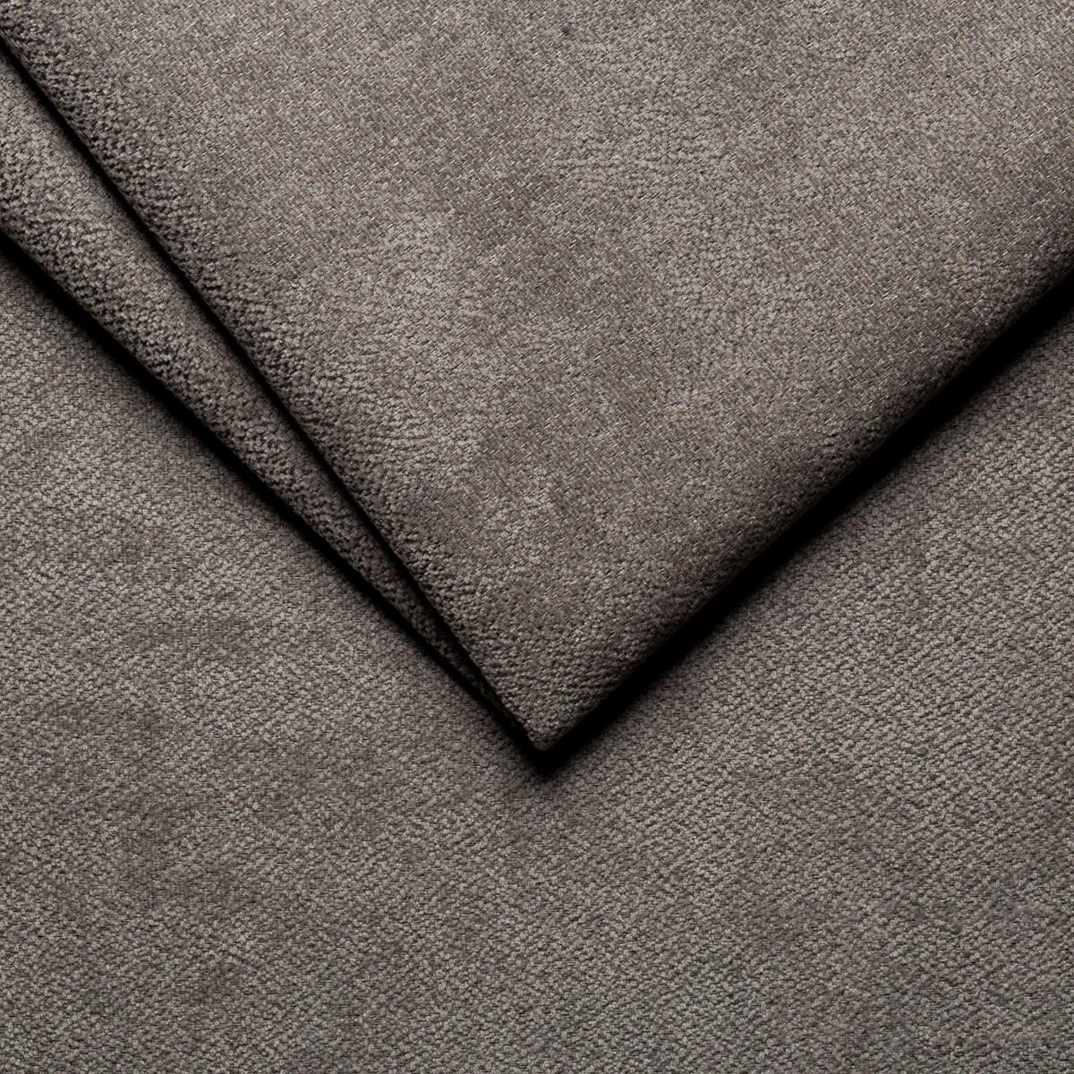 ECKSOFA Taupe Chenille  - Taupe/Silberfarben, KONVENTIONELL, Holz/Textil (187/293cm) - Carryhome