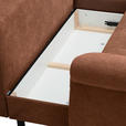 ECKSOFA Haselnussfarben Flachgewebe - Schwarz/Haselnussfarben, Design, Kunststoff/Textil (278/175cm) - Xora