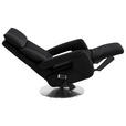 RELAXSESSEL in Leder Schwarz  - Edelstahlfarben/Schwarz, Design, Leder/Metall (78/112/85cm) - Cantus