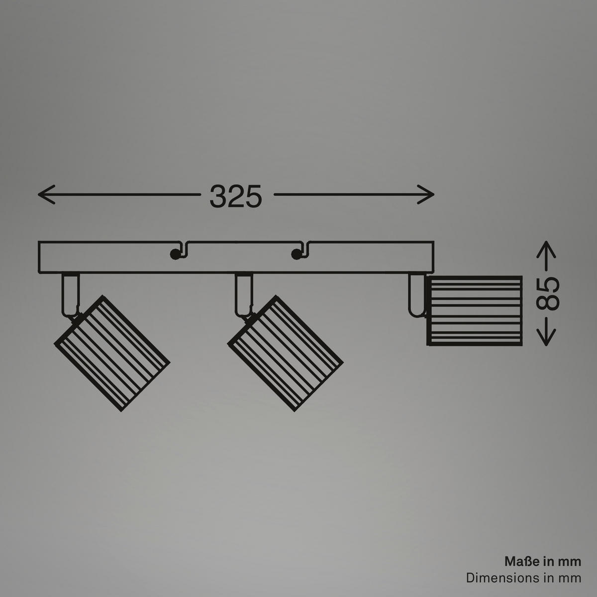 STRAHLER 32,5/8,5/8,5 cm   - Weiß, Design, Kunststoff/Metall (32,5/8,5/8,5cm) - Briloner