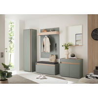 GARDEROBENSCHRANK  in 50/200/40 cm  - Eichefarben/Salbeigrün, Design, Holzwerkstoff/Kunststoff (50/200/40cm) - Modante