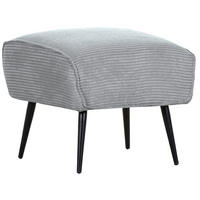 HOCKER in Textil Hellgrau  - Hellgrau/Schwarz, Design, Textil/Metall (60/49/53cm) - Landscape