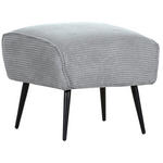 HOCKER in Textil Hellgrau  - Hellgrau/Schwarz, Design, Textil/Metall (60/49/53cm) - Landscape