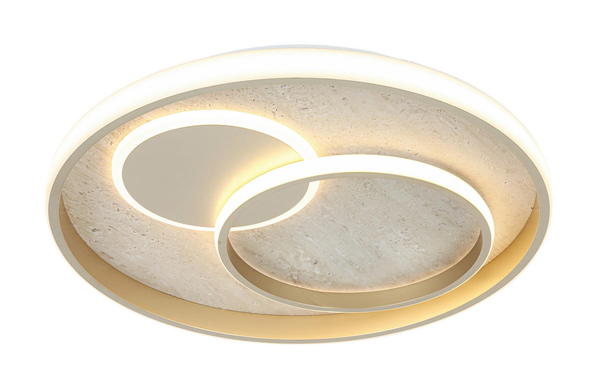 DECKENLEUCHTE  48/7 cm    - Champagner, Trend, Kunststoff/Metall (48/7cm) - Collett's Monde