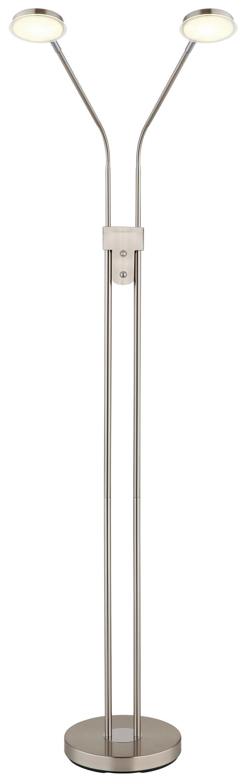 LED-STEHLEUCHTE Silvio 93/25 cm  - Schwarz/Weiß, Design, Kunststoff/Metall (93/25cm) - Globo