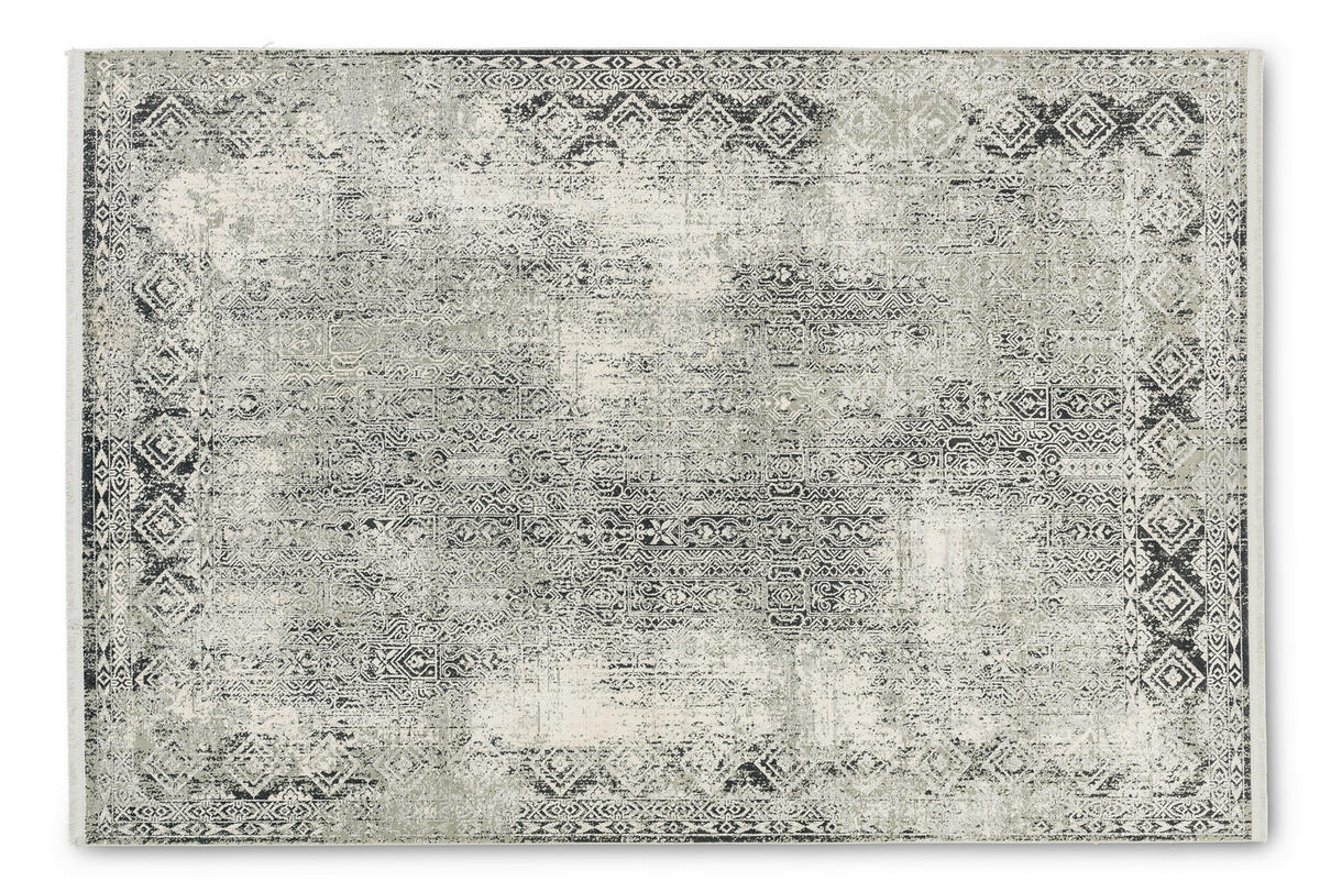 WEBTEPPICH 140/200 cm Positano Creme, Grau, Hellgrau, Dunkelgrau  - Dunkelgrau/Creme, KONVENTIONELL, Textil (140/200cm) - Novel